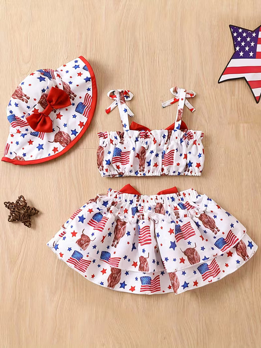 Conjunto de Bandera Americana para Bebé, Ideal para Exteriores