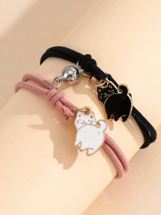 SHEIN ROMWE Kawaii Juego De Pulsera Para Parejas/hermanas