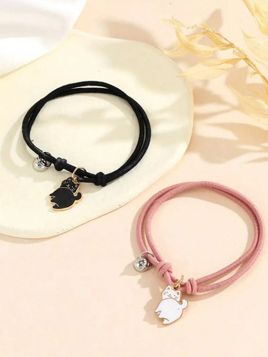 SHEIN ROMWE Kawaii Juego De Pulsera Para Parejas/hermanas