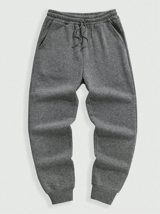 SHEIN Manfinity Dauomo Pantalones jogger con cordón y dobladillo elástico para hombres