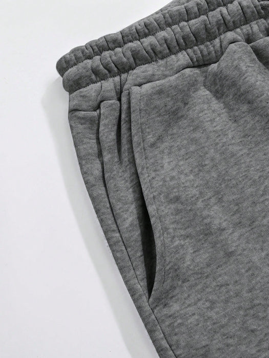 SHEIN Manfinity Dauomo Pantalones jogger con cordón y dobladillo elástico para hombres