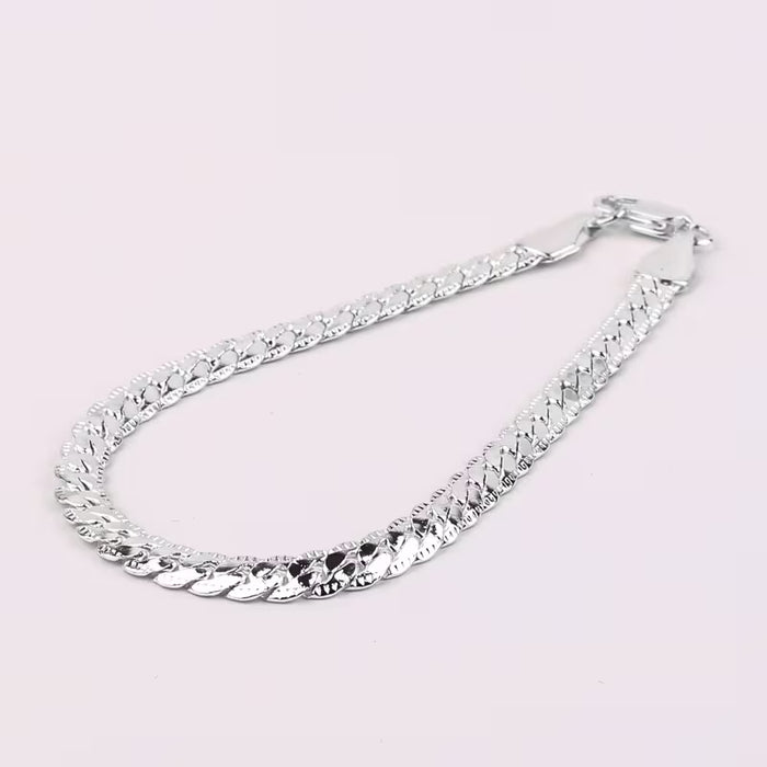 Pulsera de Brazalete con Cadena Infinita para Mujer