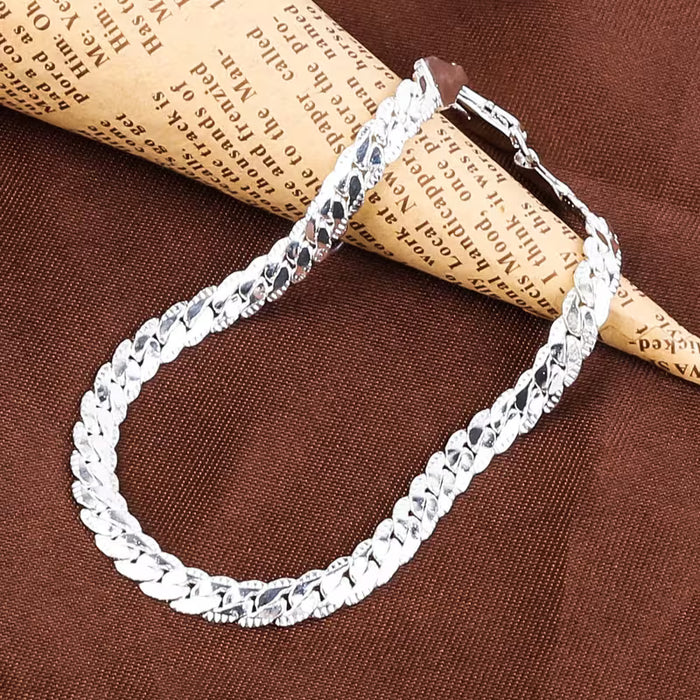 Pulsera de Brazalete con Cadena Infinita para Mujer