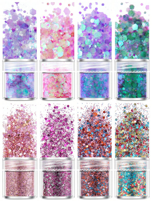 Shein 11 Piezas/set (8 Colores De Gel Brillante + 1 Bolígrafo De Gel + 2 Pinceles)
