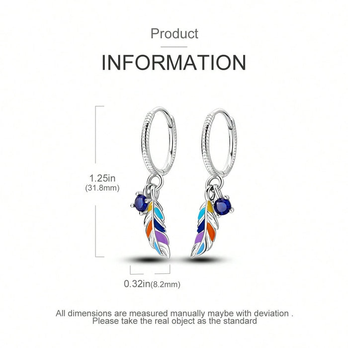 1 par de pendientes de atrapasueños con alas y plumas esmaltadas de colores bohemios