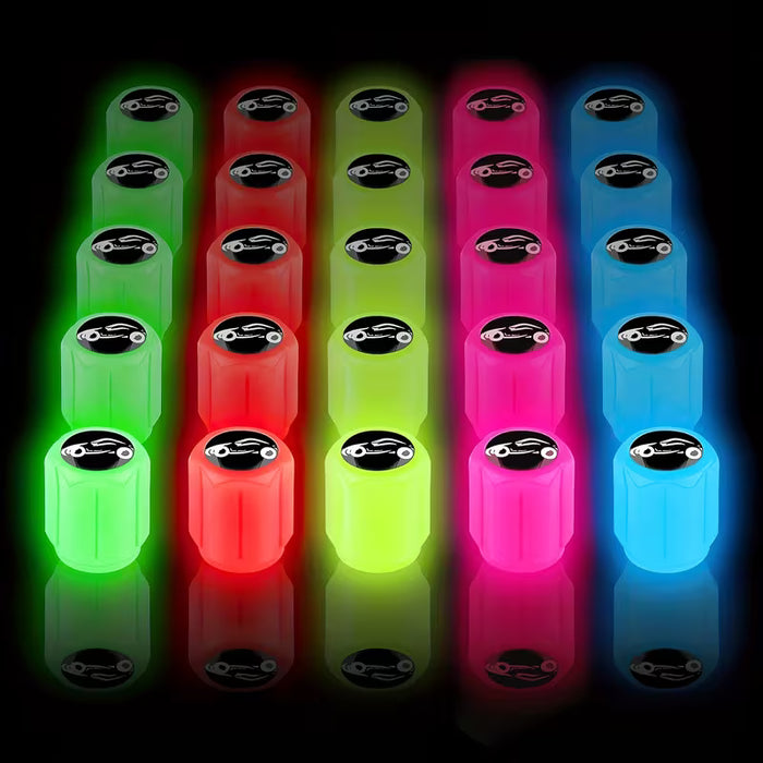 10pcs Tapones de válvula luminosos, que brillan en la oscuridad