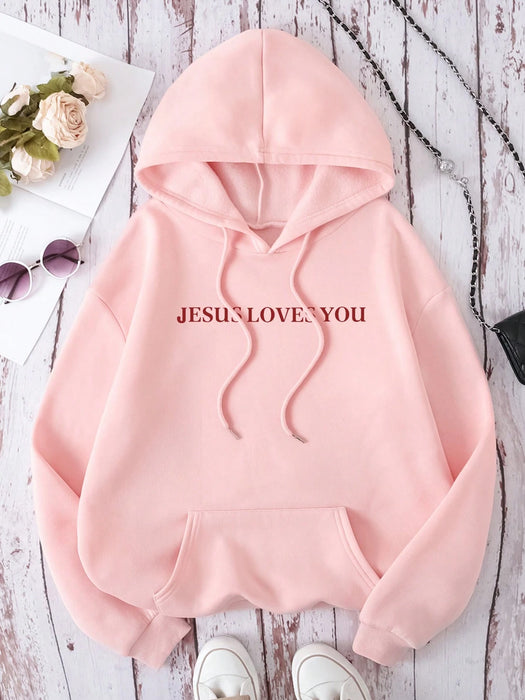 SHEIN INAWLY Sudadera con capucha para mujer con estampado