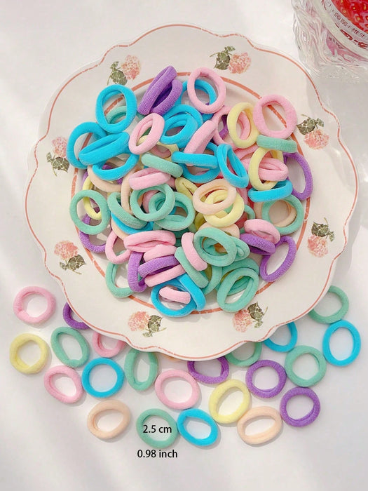 Shein 200 piezas Bandas elásticas para el cabello de lindos de colores surtidos para niñas