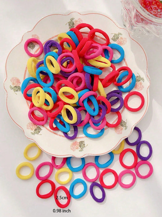 Shein 200 piezas Bandas elásticas para el cabello de lindos de colores surtidos para niñas