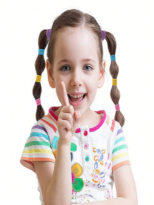 Shein 200 piezas Bandas elásticas para el cabello de lindos de colores surtidos para niñas