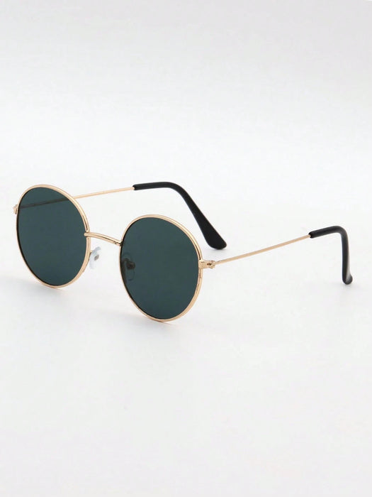 SHEIN 1 par Gafas con montura metálica redonda para niños con estilo minimalista