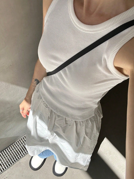 SHEIN DAZY Blusas sin mangas de unicolor, estilo casual de negocios