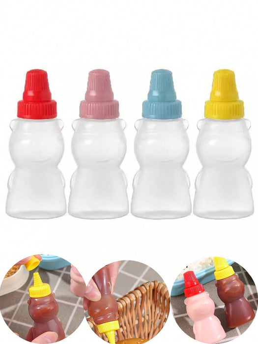 SHEIN Set de 4 botellas portátiles y mini para salsa, miel, aderezo de ensalada