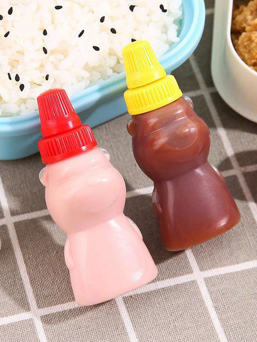 SHEIN Set de 4 botellas portátiles y mini para salsa, miel, aderezo de ensalada