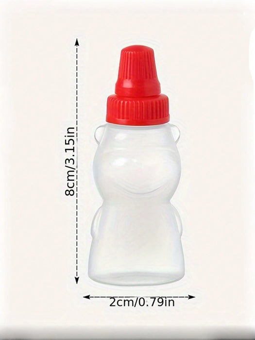 SHEIN Set de 4 botellas portátiles y mini para salsa, miel, aderezo de ensalada