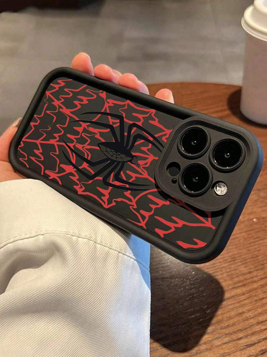 SHEIN Funda de teléfono compatible con iPhone 11 , con patrón de telaraña
