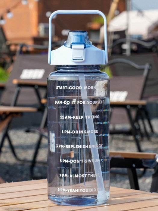 1 pieza Botella de agua transparente de plástico de 2000ml
