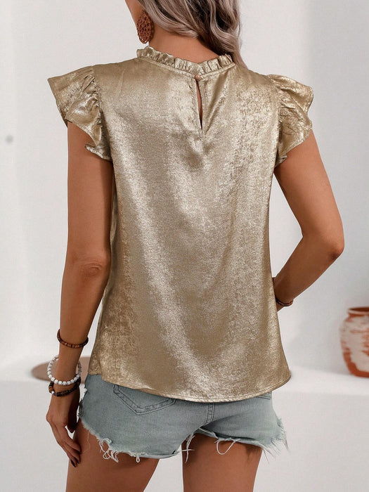 SHEIN LUNE Camisa de ajuste holgado con cuello redondo