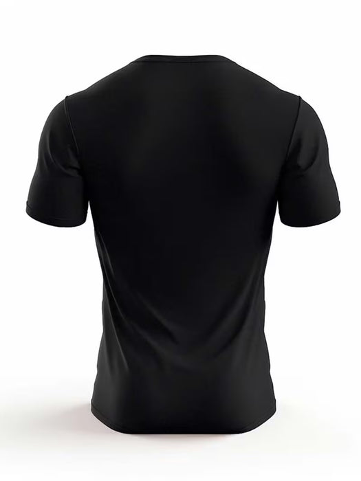 Camiseta de cuello redondo y manga corta para hombre, con un estilo de moda y ajuste regular