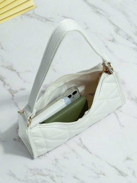 SHEIN Moderna Bolsa De Hombro De Hilo Bordado De Pu
