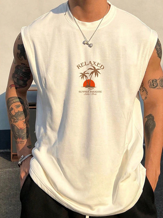 SHEIN VIVINTIMO Camiseta de tirantes sin mangas casual de verano para hombre