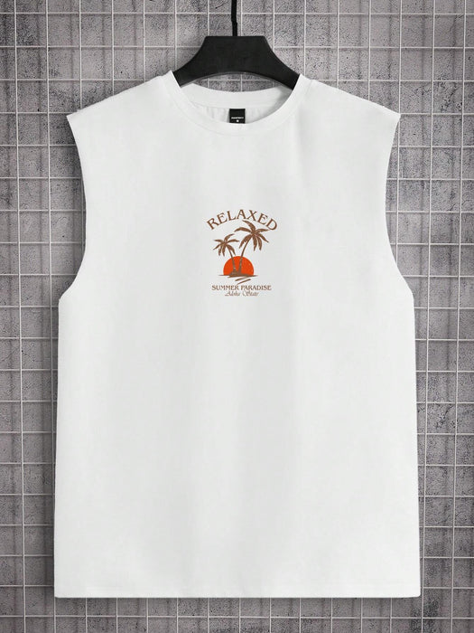 SHEIN VIVINTIMO Camiseta de tirantes sin mangas casual de verano para hombre