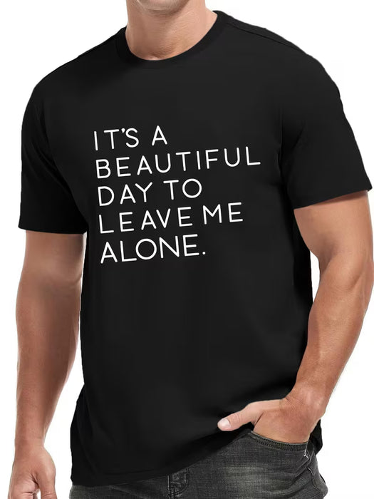 Camiseta de cuello redondo y manga corta para hombre, con un estilo de moda y ajuste regular