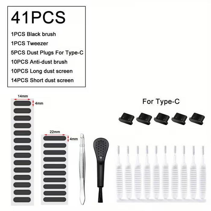 41pcs de pegatinas de malla antipolvo para altavoces de teléfonos móviles