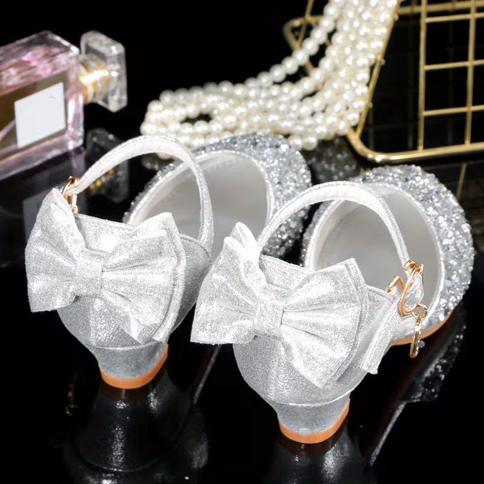 Zapatos  para Niñas de Moda con Cristales en la Punta de Princesa de Tacón Alto