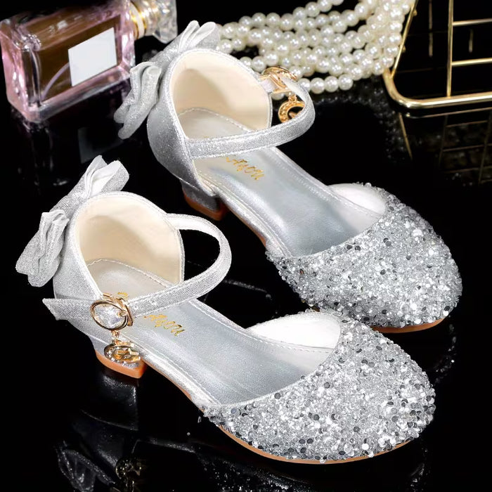 Zapatos  para Niñas de Moda con Cristales en la Punta de Princesa de Tacón Alto