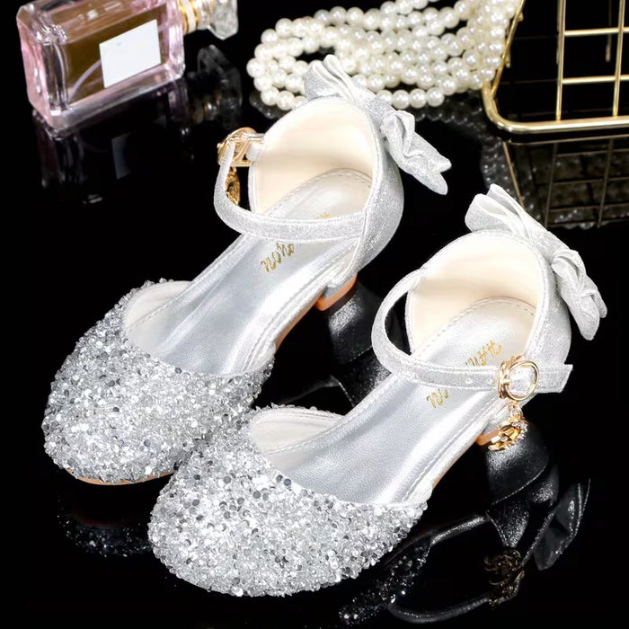 Zapatos  para Niñas de Moda con Cristales en la Punta de Princesa de Tacón Alto