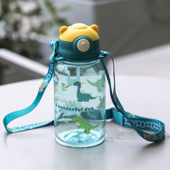 Shein 1 pieza, Botella de agua de 650ml/22oz con diseño de animal de dibujos animados