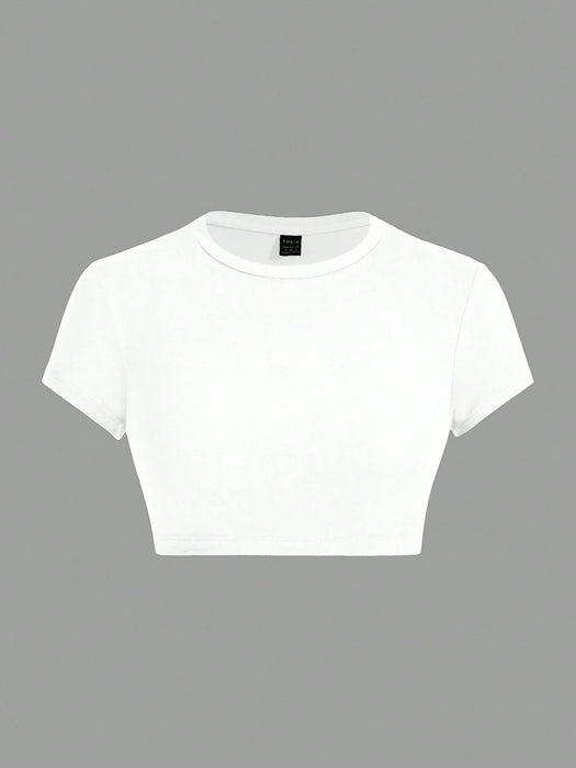SHEIN ICON Camiseta de mujer ajustada y casual para el verano