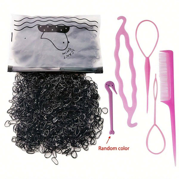 SHEIN 1505 piezas de mini ligas para el cabello y herramientas para peinar