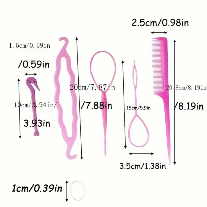 SHEIN 1505 piezas de mini ligas para el cabello y herramientas para peinar