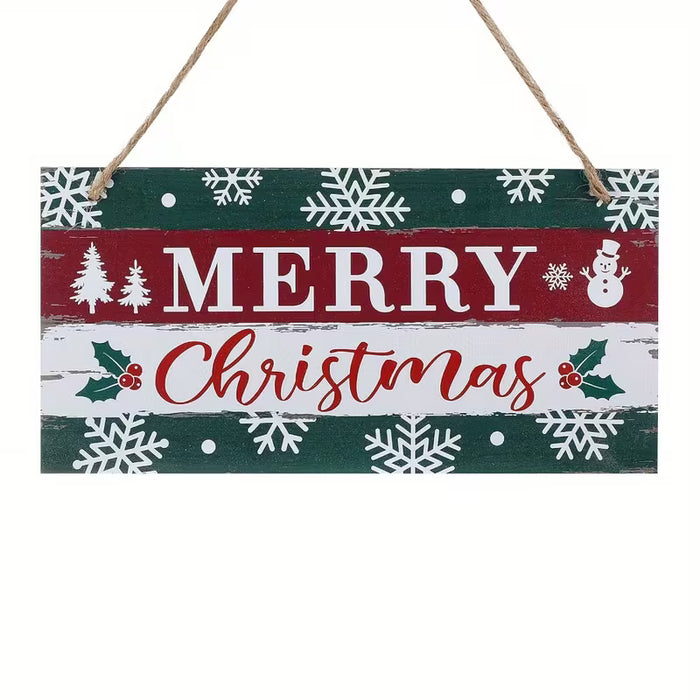Colgante de madera para colgar en Navidad -Decoración para exteriores