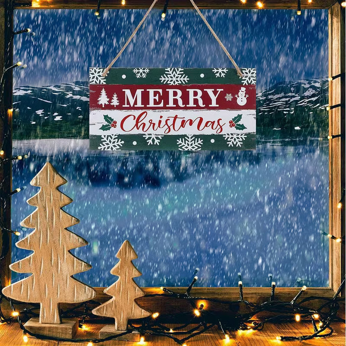 Colgante de madera para colgar en Navidad -Decoración para exteriores