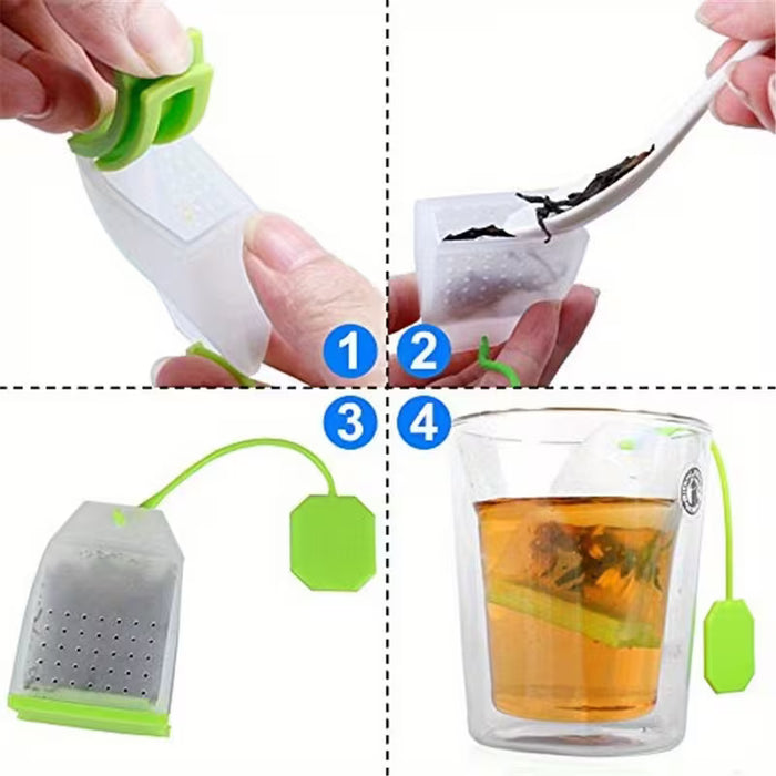 1 Unidad, Bolsita De Té, Bolsa De Filtro De Té Transparente