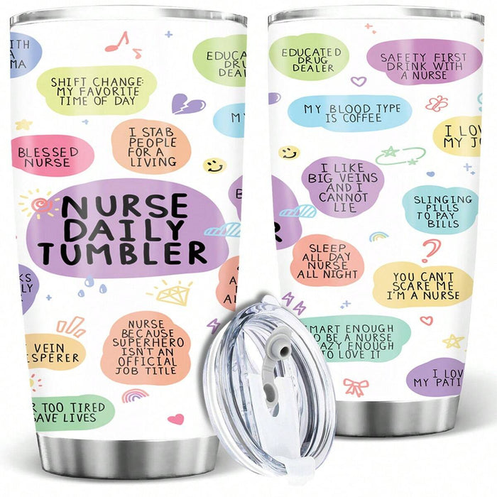 SHEIN 1 PIEZA Taza térmica aislada de 20 onzas para viaje con tapa