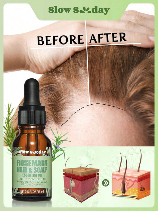 Shein Aceite esencial de romero para cabello y cuero cabelludo Slow Sunday 15ml