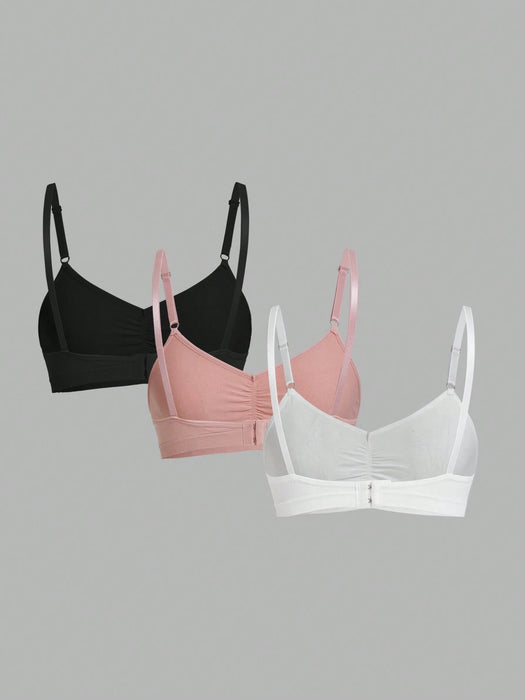 Shein Conjunto de 3 piezas de sujetador para mujeres sin patrón