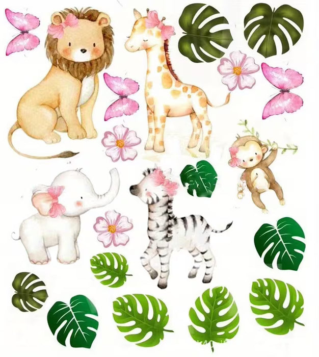 1 Juego de Decoraciones de Torta de Animales de la Selva