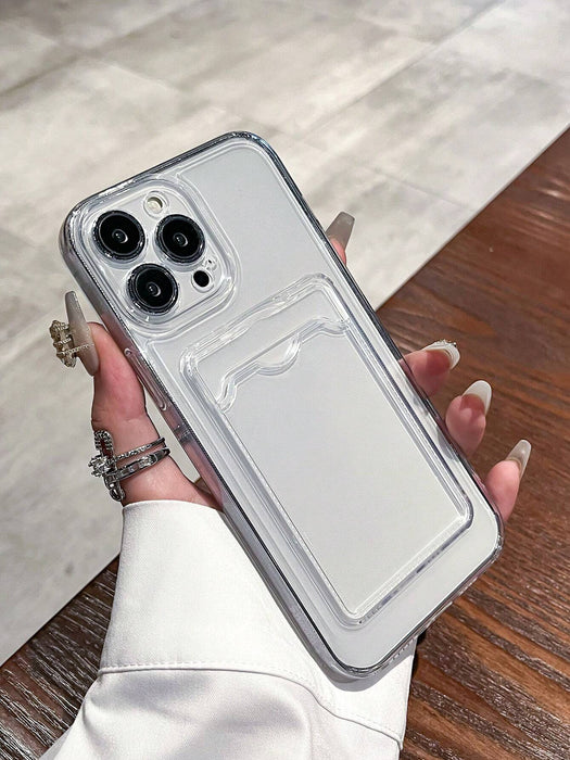 SHEIN 1 pieza Funda protectora de tarjeta transparente de TPU compatible con iPhone 11