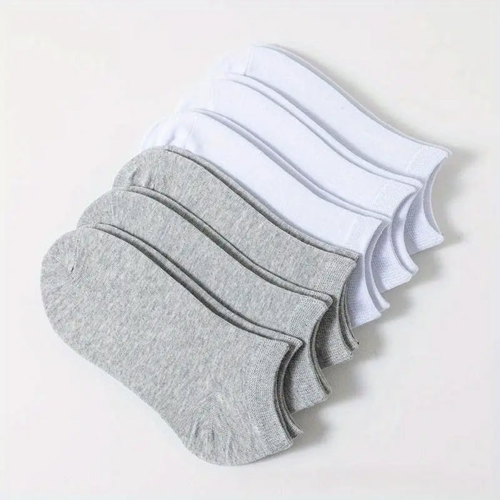 SHEIN 10 Par de calcetines tobilleros esenciales, suaves y ligeros, de corte bajo, para mujer.