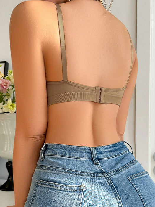 SHEIN Sujetador elástico sin colcha cómodo y sin barilla