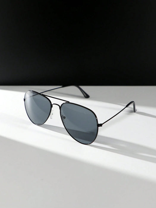 Set de 4 gafas de estilo geométrico y cuadrado con doble puente de metal