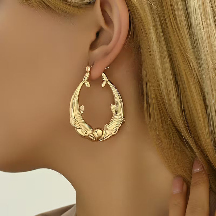 Par de Aretes de Delfín Diseño Inspirado en el Océano Joyería Elegante