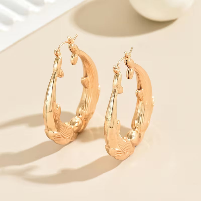 Par de Aretes de Delfín Diseño Inspirado en el Océano Joyería Elegante