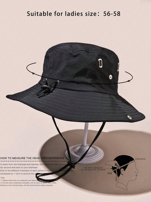 Shein 1 pieza Sombrero de cubo impermeable para exteriores de sol plegable para mujer