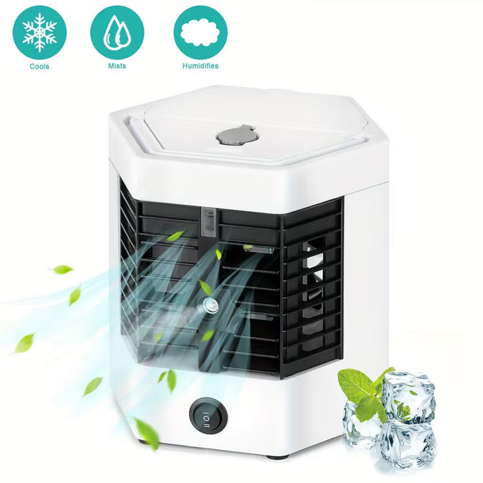 Aire Acondicionado Portátil Mejorado, Ventilador de Enfriamiento Rápido y Fácil, Mini